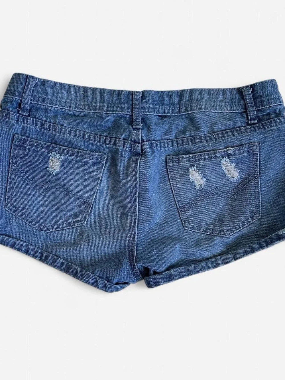 Aviva Low Rise Denim Mini Shorts